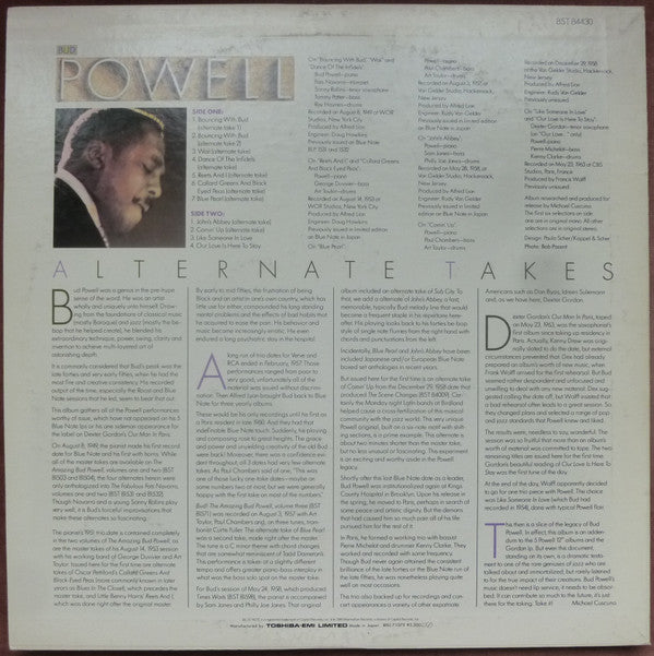 Release: Alternate Takes-Vinyl-Japan-1985-BNJ 71079, BST 84430-5651407