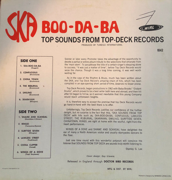Release: Ska Boo-Da-Ba (Top Sounds From Top Deck)-Vinyl-Jamaica-None-1042-7477463