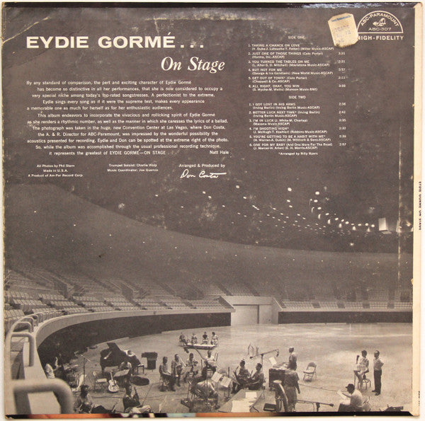 Release: On Stage-Vinyl-US-1959-ABC 307-4033026