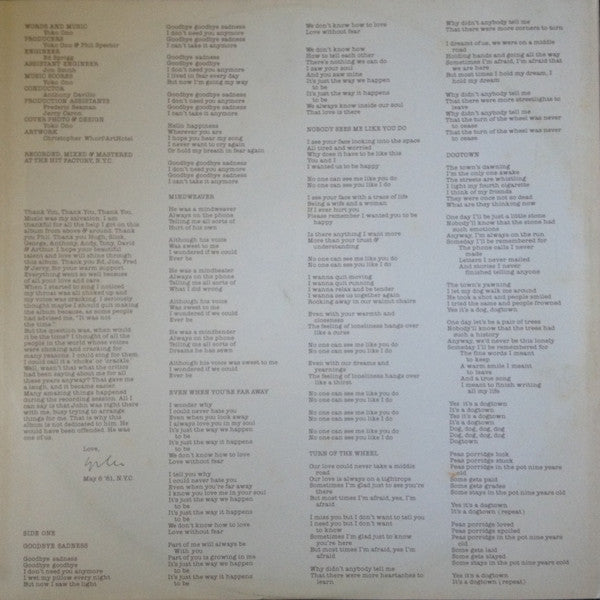 Release: Season Of Glass-Vinyl-UK-1981-K 99164, GHS 2004-3007500