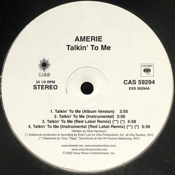Release: Talkin' To Me-Vinyl-US-2002-CAS 59294, CAS 59294-2733058