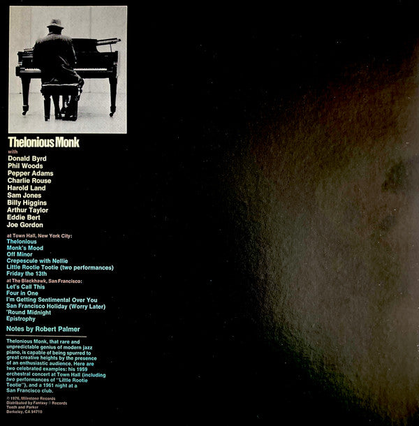 Master Release: In Person by Thelonious Monk