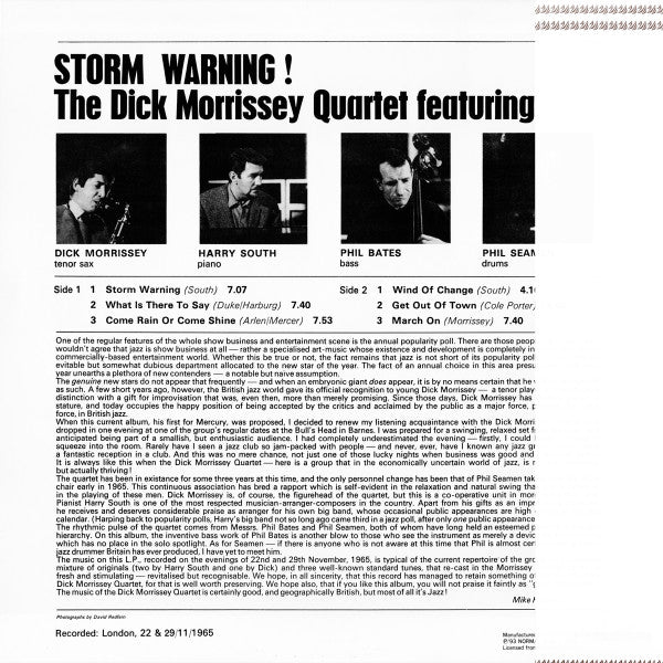 Master Release: Storm Warning! by The Dick Morrissey Quartet
