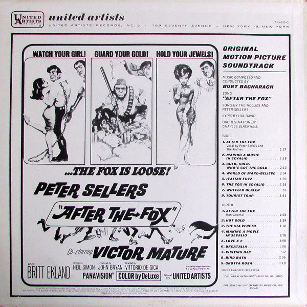 Release: After The Fox (Original Motion Picture Soundtrack) -Vinyl-US-1974-UA-LA286-G-2780951