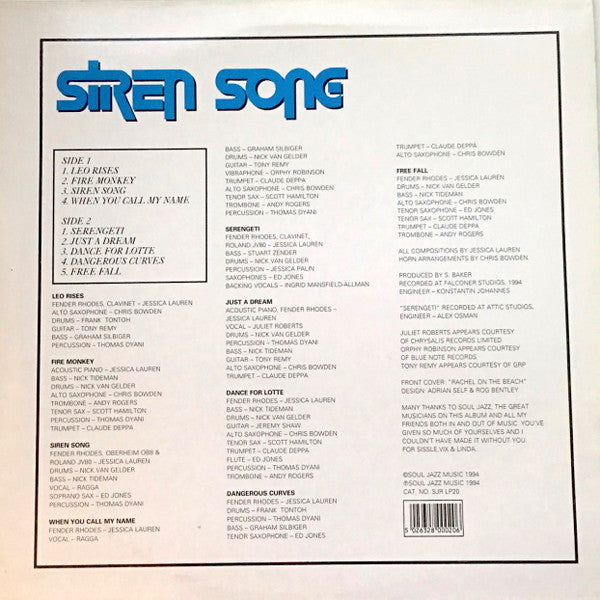 Release: Siren Song-Vinyl-UK-1994-SJR LP20-1062042