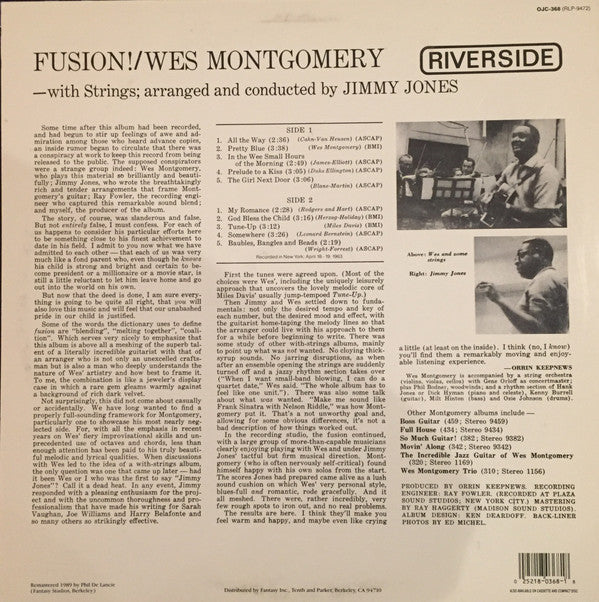 Release: Fusion!-Vinyl-US-1989-OJC-368 (RLP-9472)-9721939