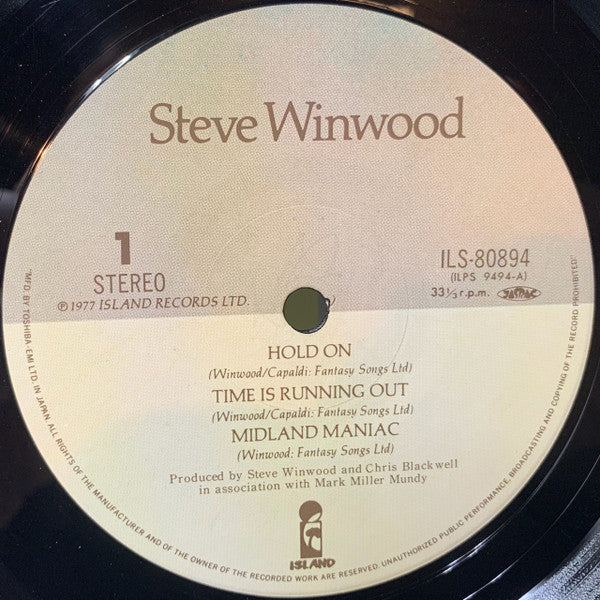 Release: Steve Winwood-Vinyl-Japan-1977-ILS-80894-4153451