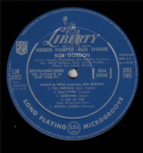 Herbie Harper Featuring Bud Shank And Bob Gordon