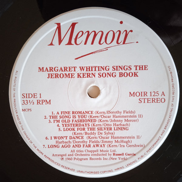 Sings The Jerome Kern Song Book