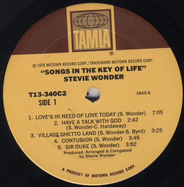 Release: Songs In The Key Of Life-Vinyl, Vinyl, All Media-US-1976-T13-340C2-4083486