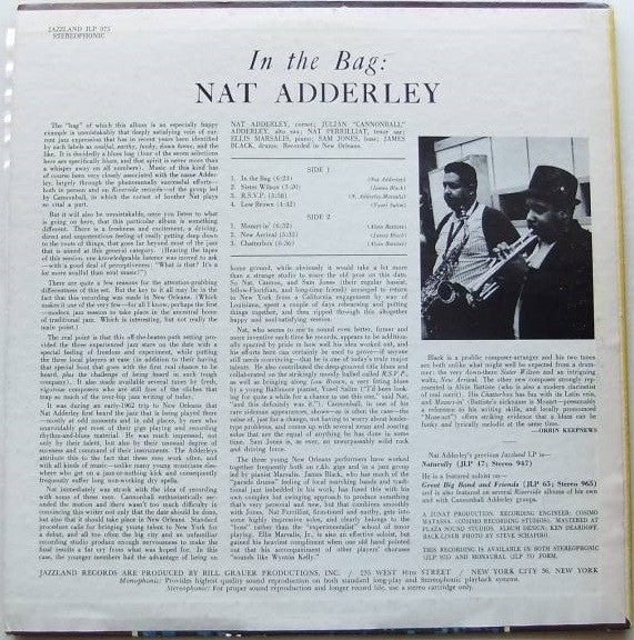 Master Release: In The Bag by Nat Adderley Sextet