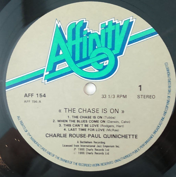 Master Release: The Chase Is On by Charlie Rouse