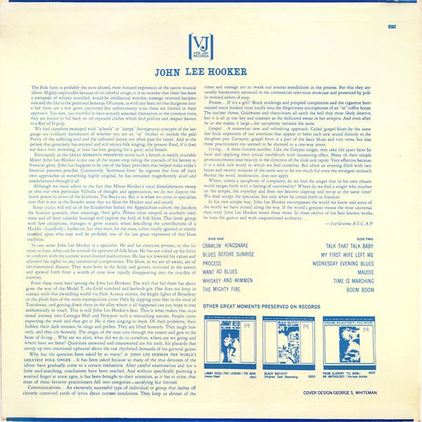 Release: Is He The World's Greatest Blues Singer?-Vinyl-US-1964-VJSLP-8502-5264448