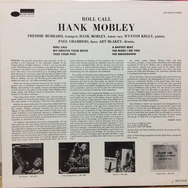 Master Release: Roll Call by Hank Mobley