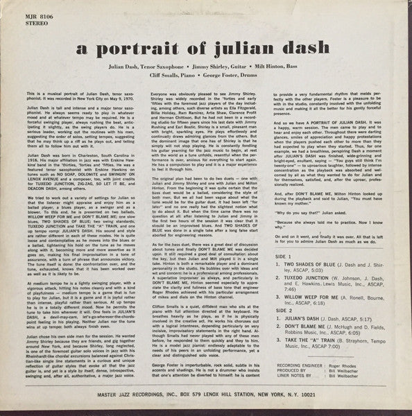 Release: A Portrait Of Julian Dash-Vinyl-US-None-MJR 8106-8790226