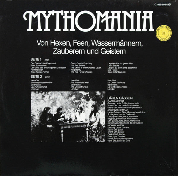 Master Release: Mythomania (Von Hexen, Feen, Wassermännern, Zauberern Und Geistern - Lieder Und Instrumentalstücke) by Bären Gässlin