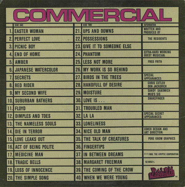 Master Release: Commercial Album by The Residents