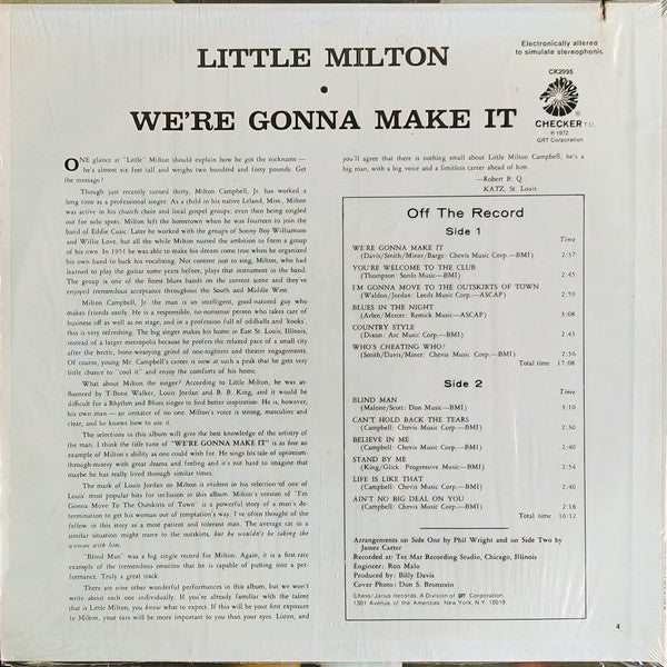 Release: We're Gonna Make It-Vinyl-US-1972-CK2995-3347624