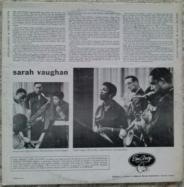 Release: Sarah Vaughan-Vinyl-US-None-MG-36004, MG-36004-9941054