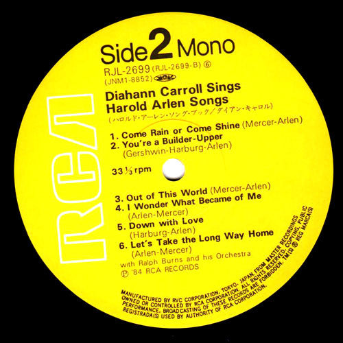 Diahann Carroll Sings Harold Arlen Songs
