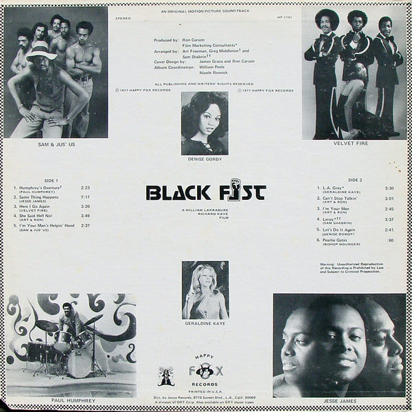 Master Release: Black Fist (Original Motion Picture Soundtrack) by Various