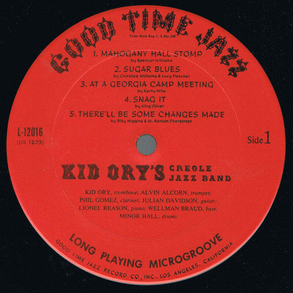 Release: Kid Ory's Creole Jazz Band: 1956-Vinyl-US-None-12016-4814288