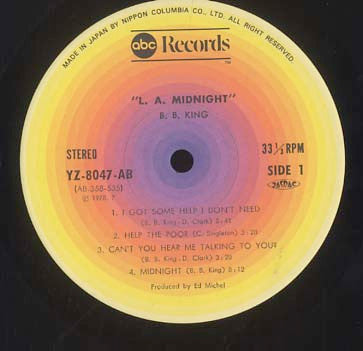 Release: L.A. Midnight-Vinyl-Japan-1978-YZ-8047-AB-9719985