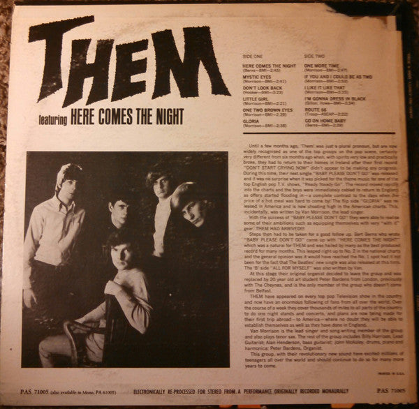 Release: Here Comes The Night-Vinyl-US-1965-PAS 71005-7920843