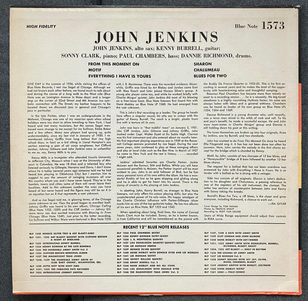 Release: John Jenkins With Kenny Burrell-Vinyl-US-1972-1573, BLP 1573-6595367