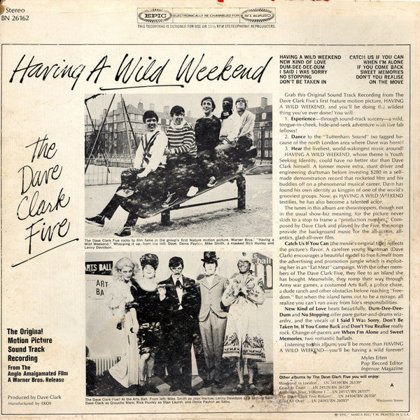 Master Release: Having A Wild Weekend by The Dave Clark Five