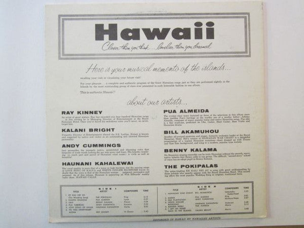 Release: Hawaii-Vinyl-US-None-GNP 34-6204519