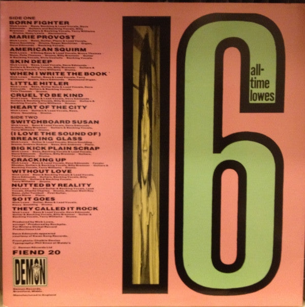 Release: 16 All-Time Lowes-Vinyl-UK-1984-FIEND 20-4089865