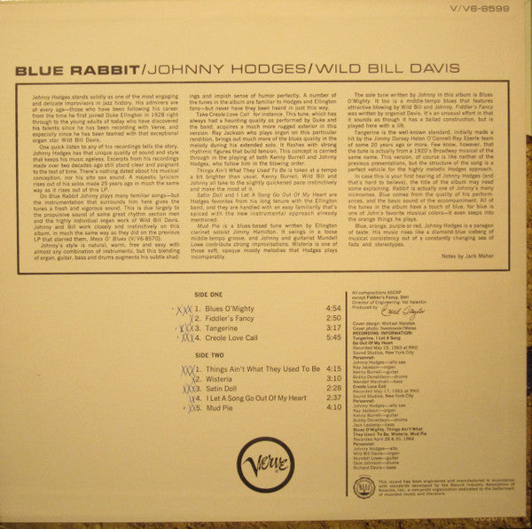 Master Release: Blue Rabbit by Johnny Hodges