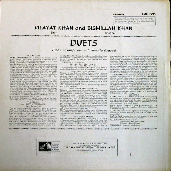 Release: Duets-Vinyl-India-None-ASD. 2295-4613767