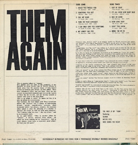 Release: Again-Vinyl-US-1966-PAS 71008-2158282
