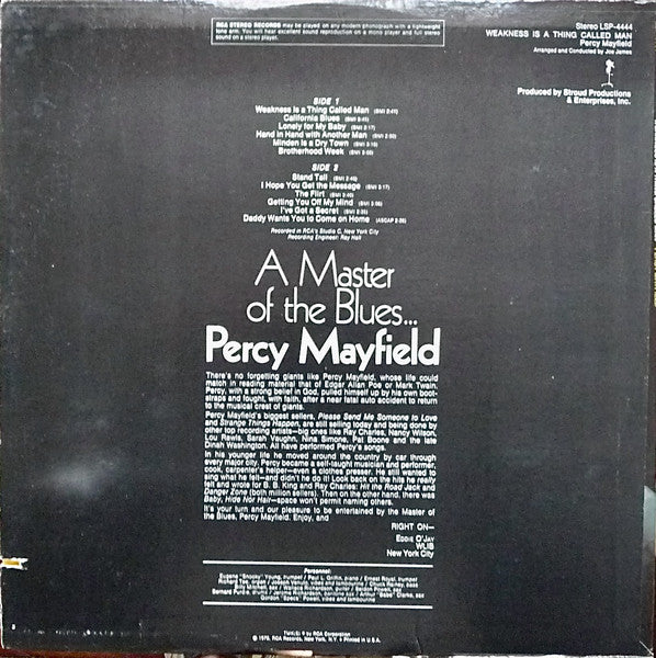 Release: Weakness Is A Thing Called Man-Vinyl-US-1970-LSP-4444-2155252