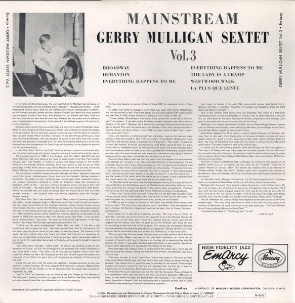 Release: Mainstream Of Jazz Vol. 3-Vinyl-Japan-1984-195J-36, 195J-36-2832898