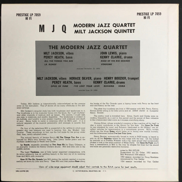 Release: M J Q-Vinyl-Japan-1979-SMJ-6598(M)-4686826
