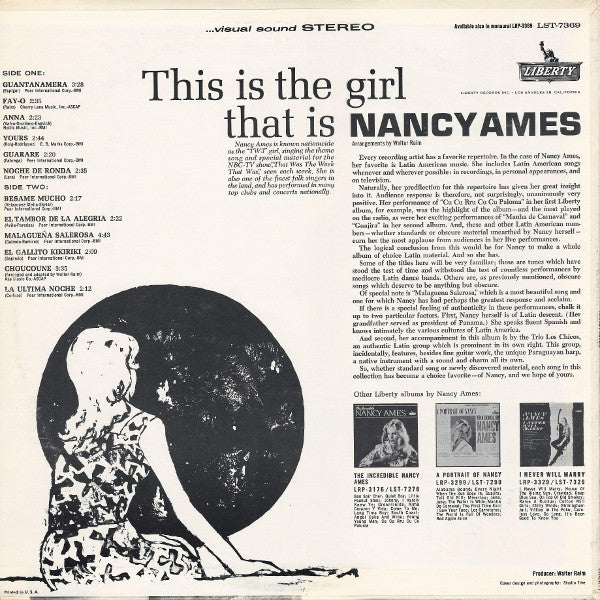 Master Release: This Is The Girl That Is Nancy Ames by Nancy Ames