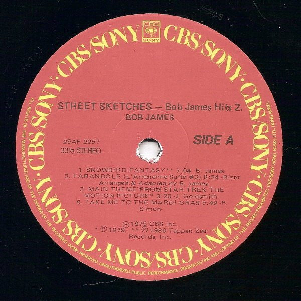 Release: Street Sketches - Bob James Hits 2-Vinyl-Hong Kong-1981-25AP 2257-5765225