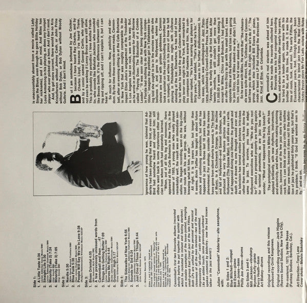 Master Release: Cannonball And Eight Giants by Cannonball Adderley