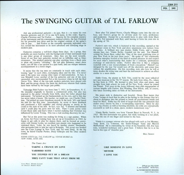 Release: The Swinging Guitar Of Tal Farlow-Vinyl-France-None-2304 211-1441275