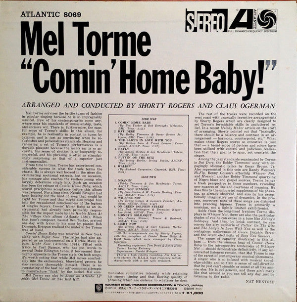 Release: Comin' Home Baby!-Vinyl-Japan-1971-P-6019A-4270493