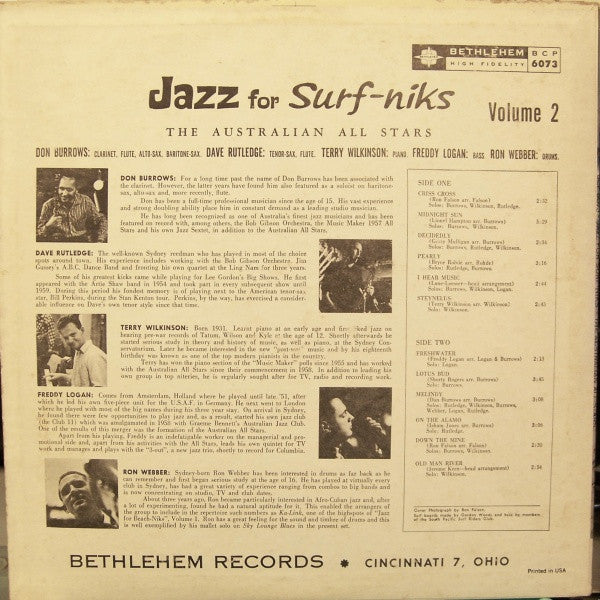 Release: Jazz For Beach-niks Volume 2-Vinyl-US-1963-BCP-6073-6340003