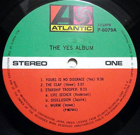 Release: The Yes Album-Vinyl-Japan-1974-P-8079A-3179666