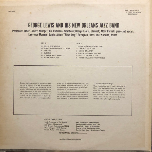 Master Release: Jam Session by George Lewis' Ragtime Band