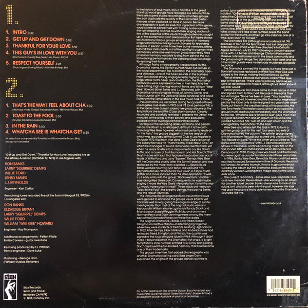 Release: The Dramatics Live-Vinyl-US-1988-MPS-8545-2655821