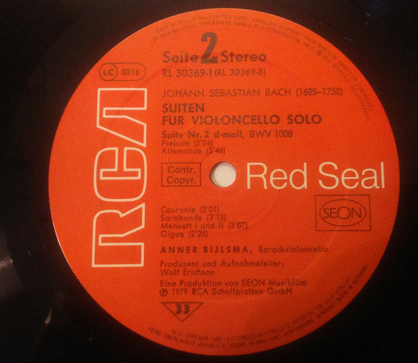 6 Suites A Violoncello Solo Senza Basso