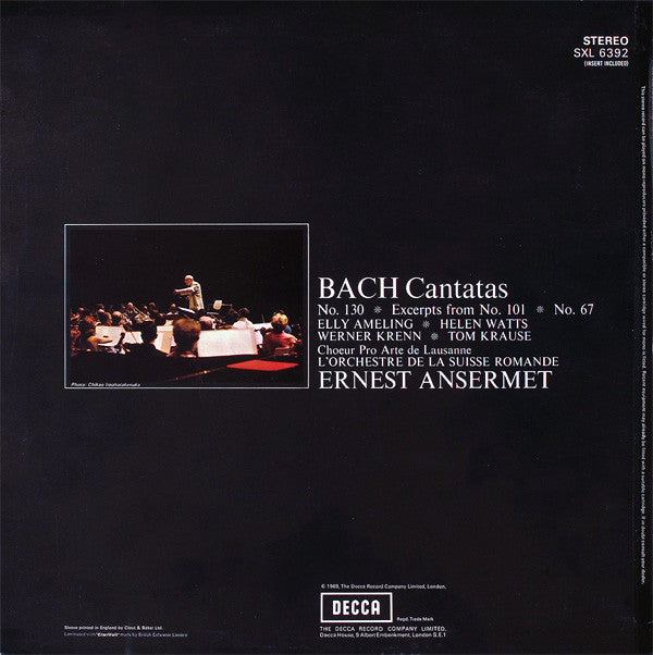 Master Release: Bach Cantatas by Ernest Ansermet