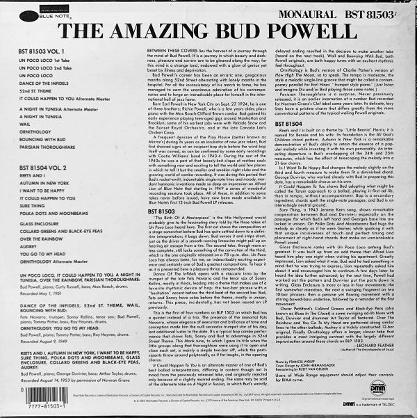 Master Release: The Amazing Bud Powell (Volume 1) by Bud Powell